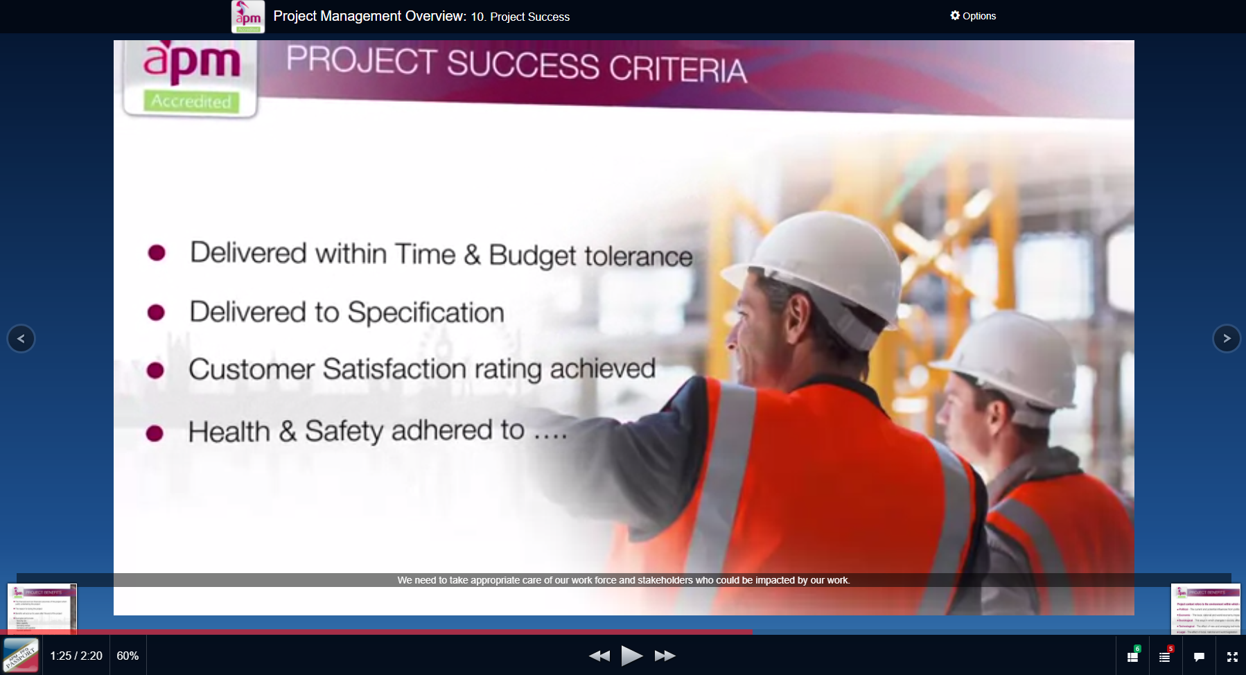 e-Learning for APM Passport example 1